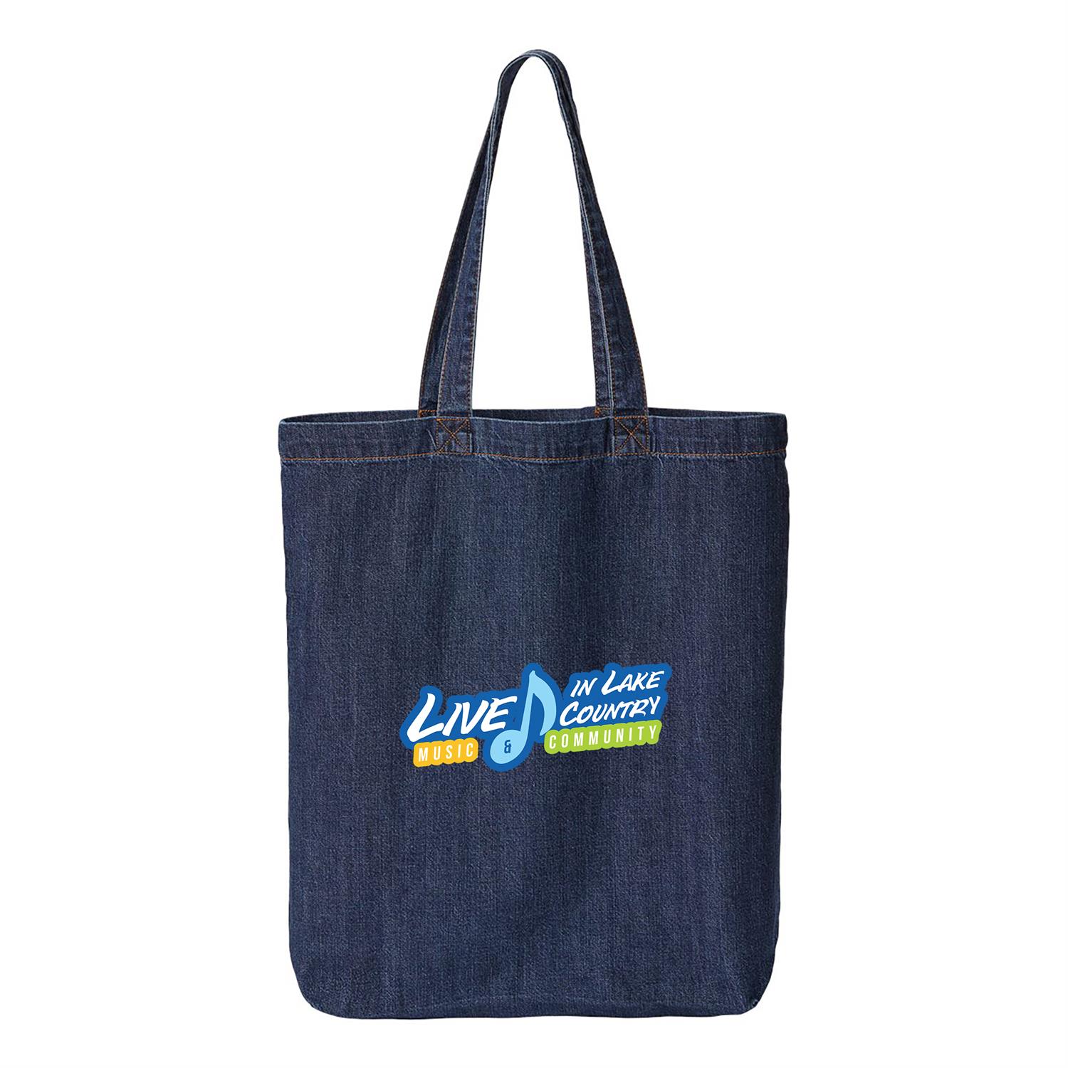 Liberty Bags Cotton Denim Gusseted Tote Bag 1