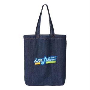 Liberty Bags Cotton Denim Gusseted Tote Bag 1 Liberty Bags Cotton Denim Gusseted Tote Bag 1