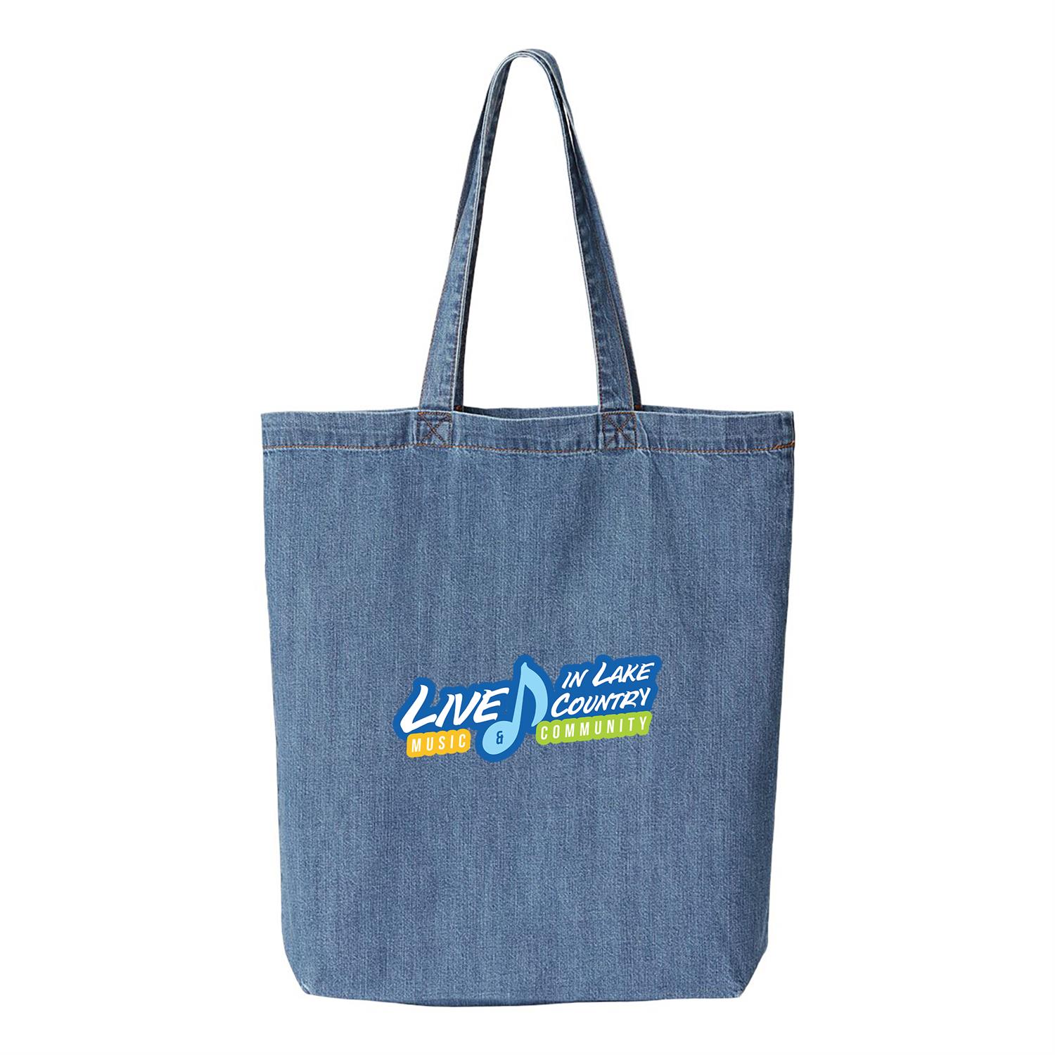 Liberty Bags Cotton Denim Gusseted Tote Bag 1
