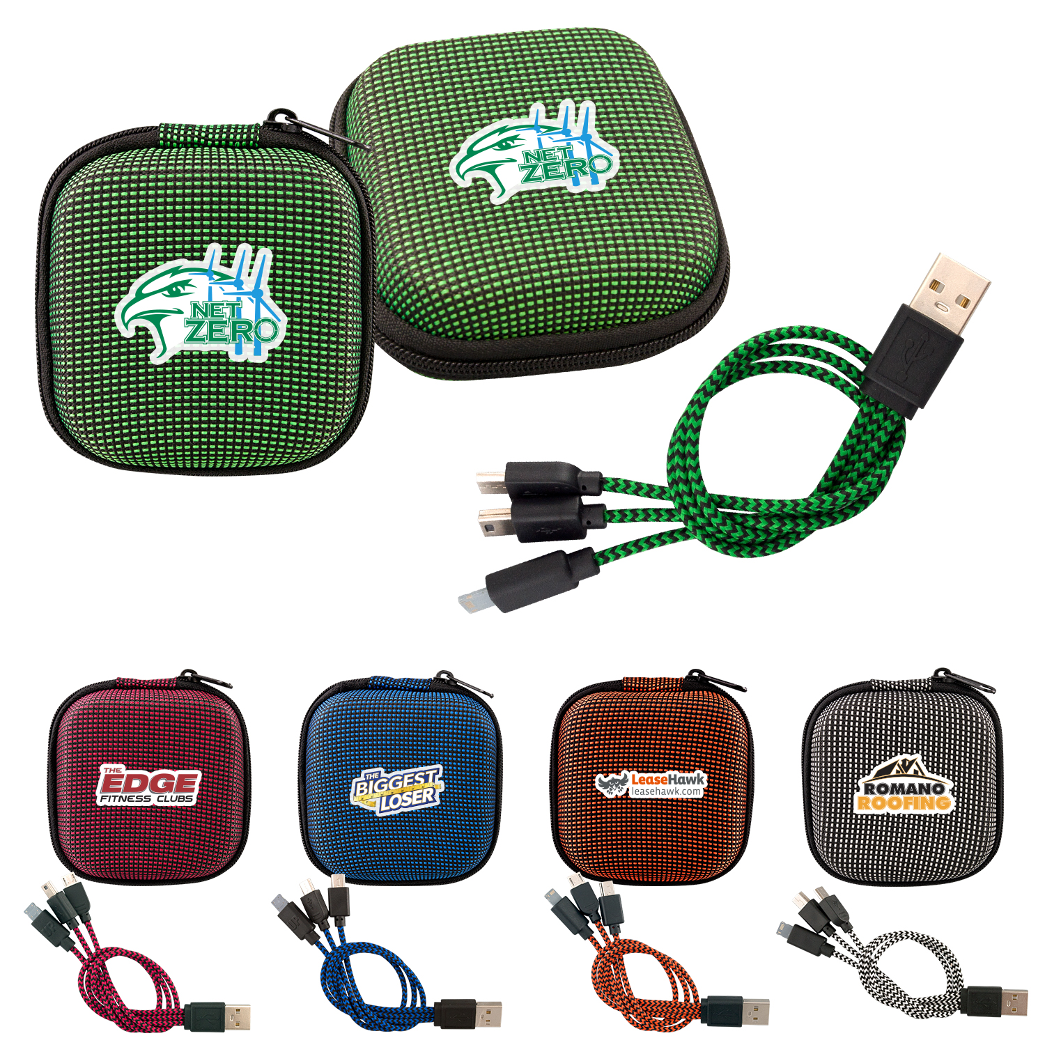 Textured 3-in-1 Charging Cable Set 1