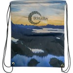 Full Color Drawstring Backpack - White Full Color Drawstring Backpack - White