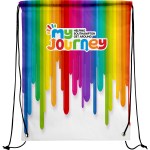 Full Color Drawstring Backpack - White Full Color Drawstring Backpack - White