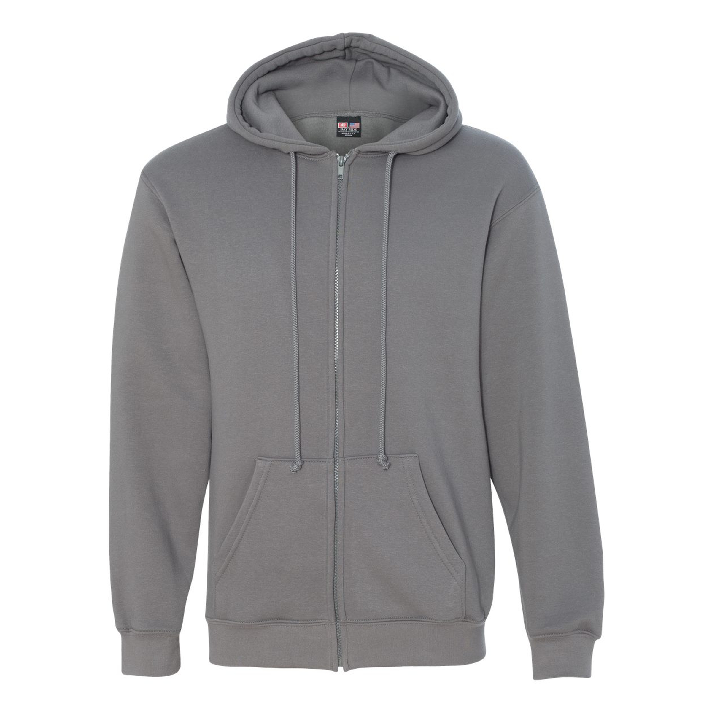 Bayside USA-Made Full-Zip Hooded Sweatshirt 1
