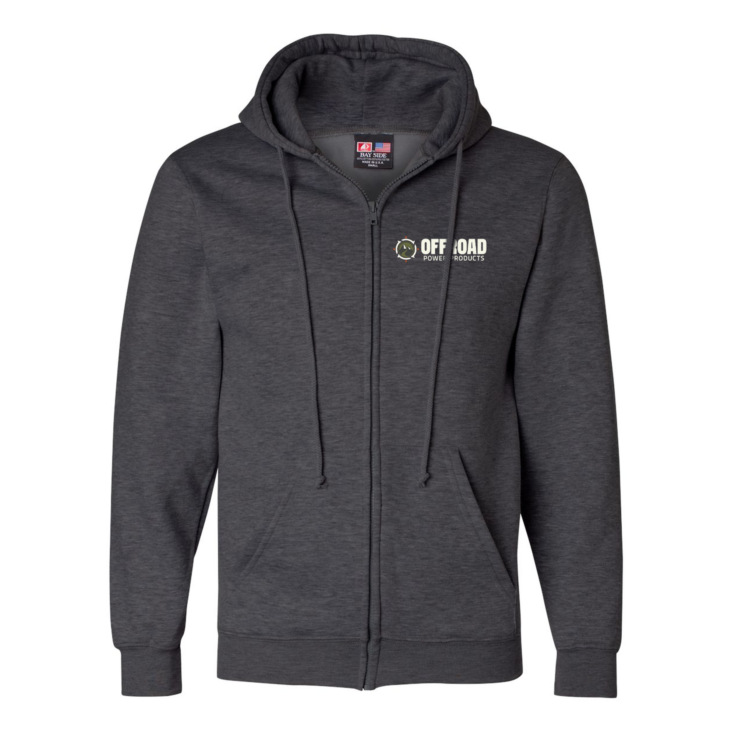 Bayside USA-Made Full-Zip Hooded Sweatshirt 1