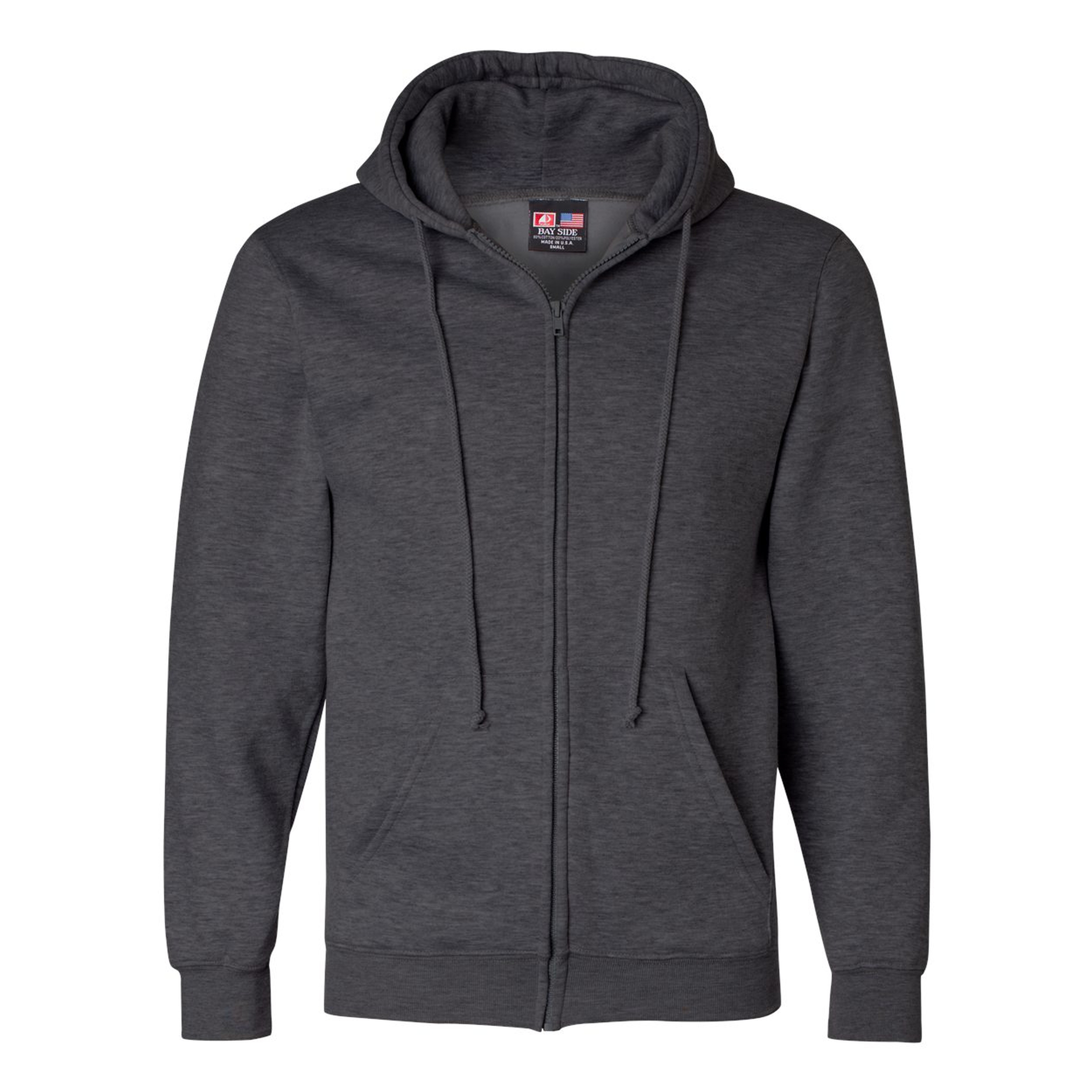 Bayside USA-Made Full-Zip Hooded Sweatshirt 1