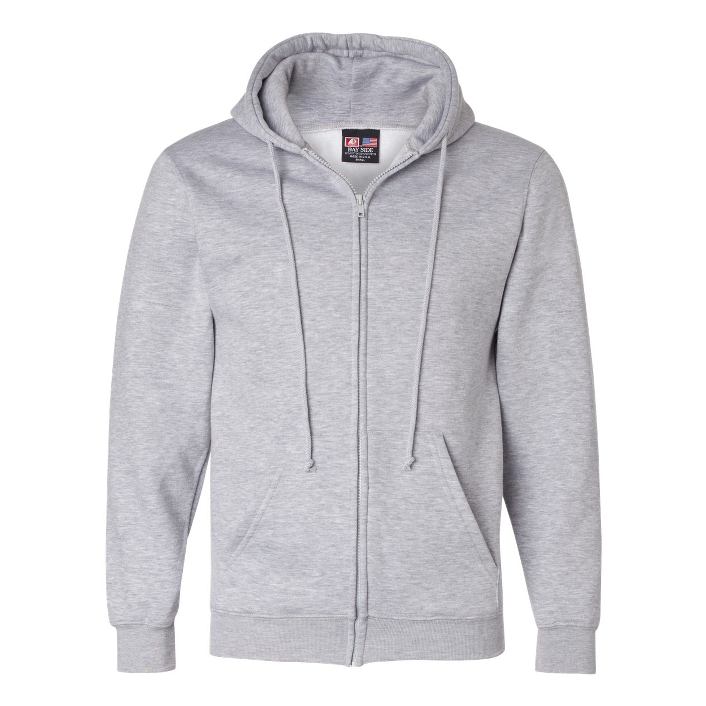 Bayside USA-Made Full-Zip Hooded Sweatshirt 1