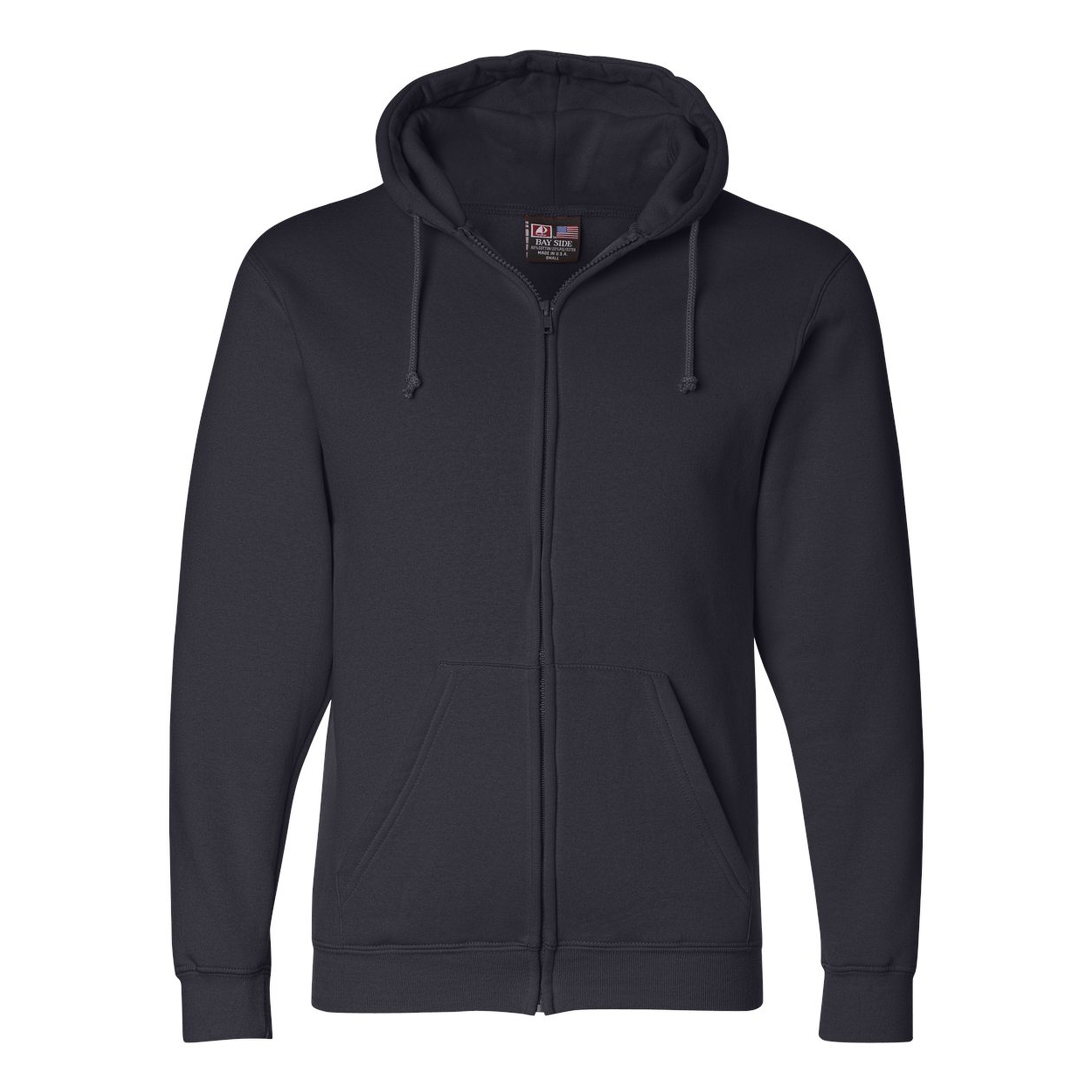 Bayside USA-Made Full-Zip Hooded Sweatshirt 1