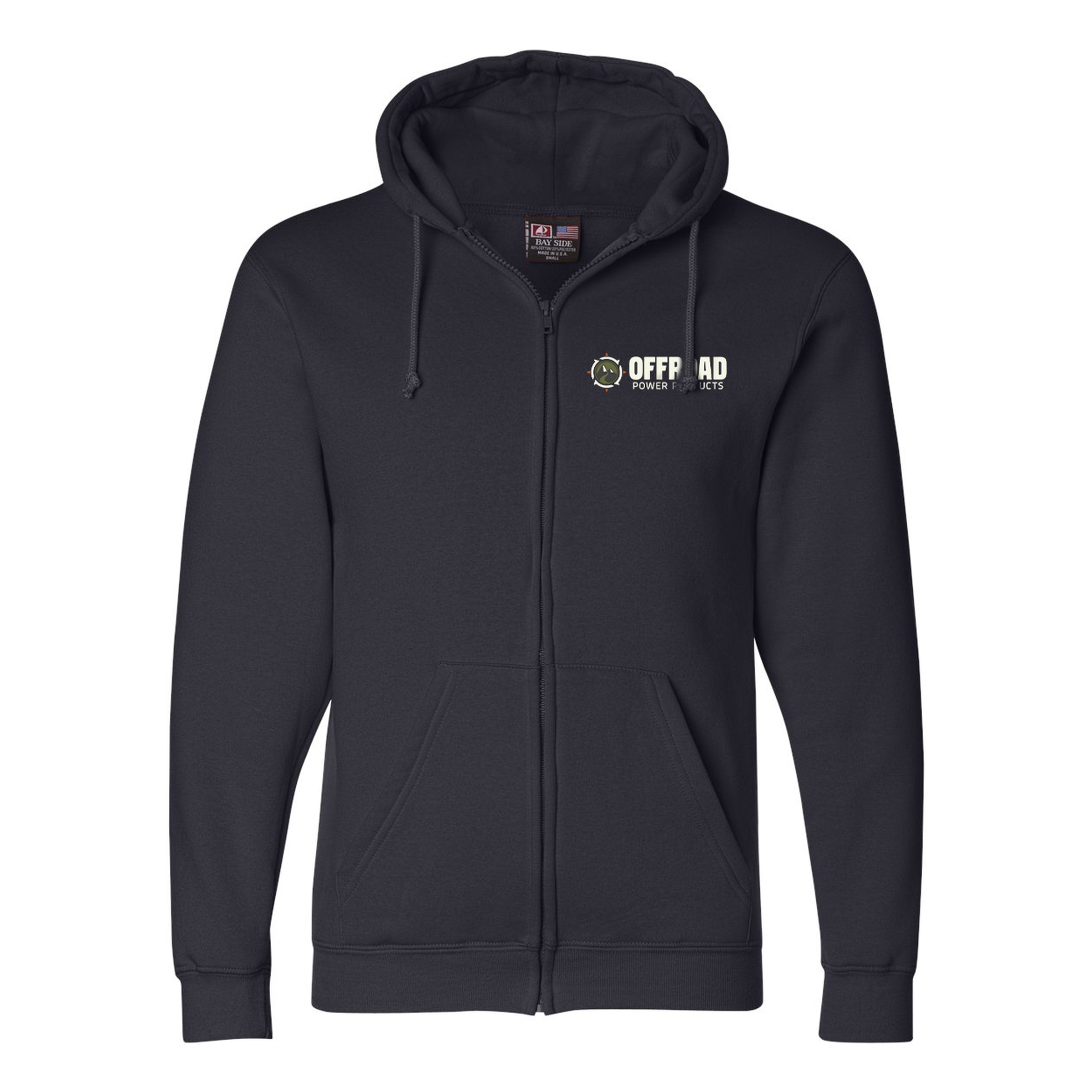 Bayside USA-Made Full-Zip Hooded Sweatshirt 1