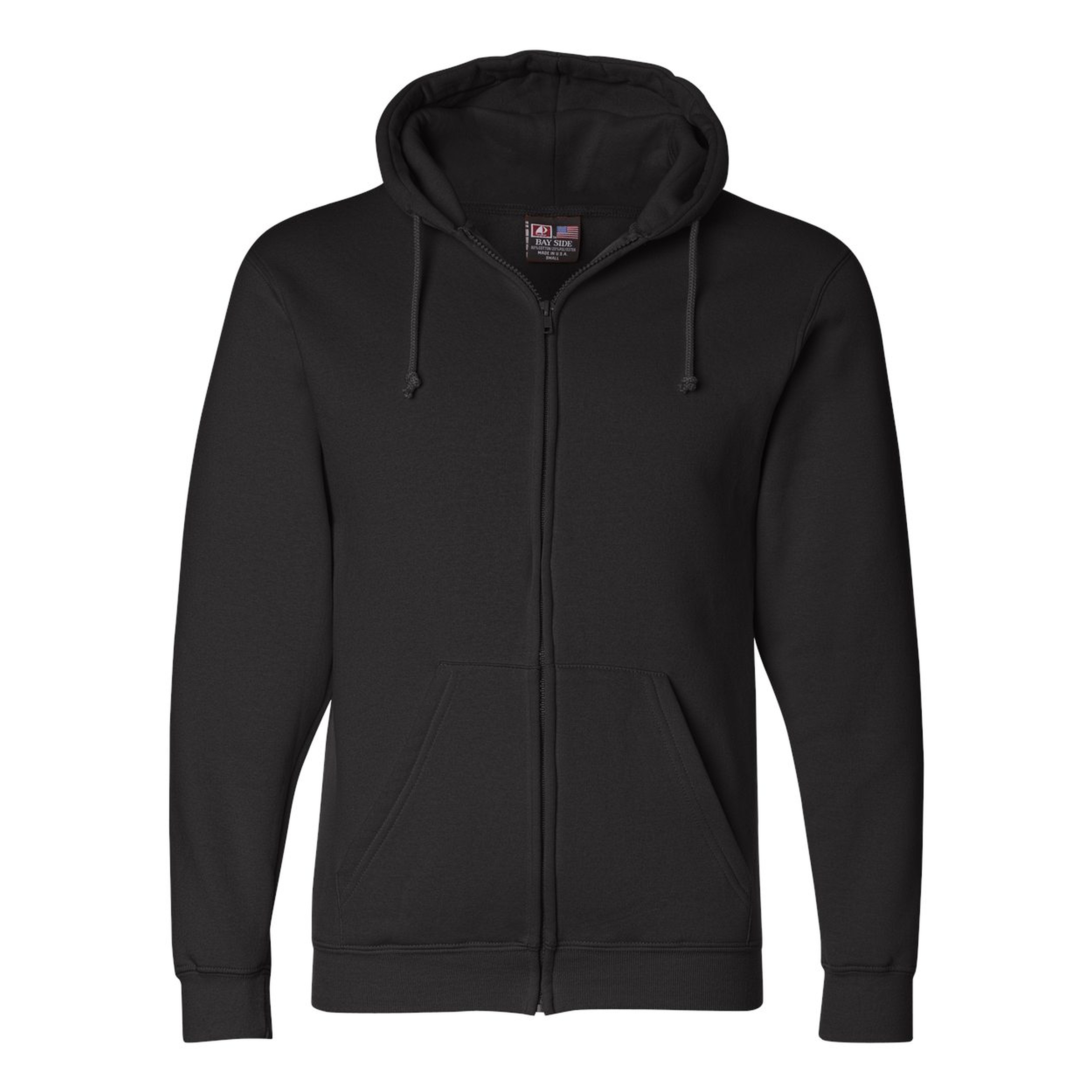 Bayside USA-Made Full-Zip Hooded Sweatshirt 1