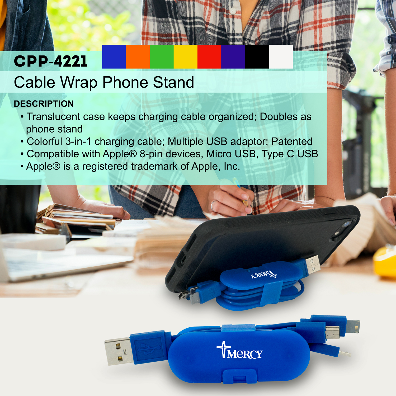 Cable Wrap Phone Stand 1