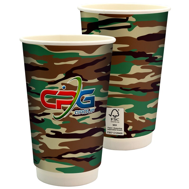 16 oz. Full Color Camo Paper Cup 1 16 oz. Full Color Camo Paper Cup 1