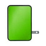 UL 4 Port Vivid USB Folding Wall Charger - Green UL 4 Port Vivid USB Folding Wall Charger - Green