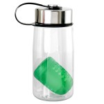 Metal Lanyard Lid 18 oz. Recycled Bottle with Floating Infuser - green Metal Lanyard Lid 18 oz. Recycled Bottle with Floating Infuser - green