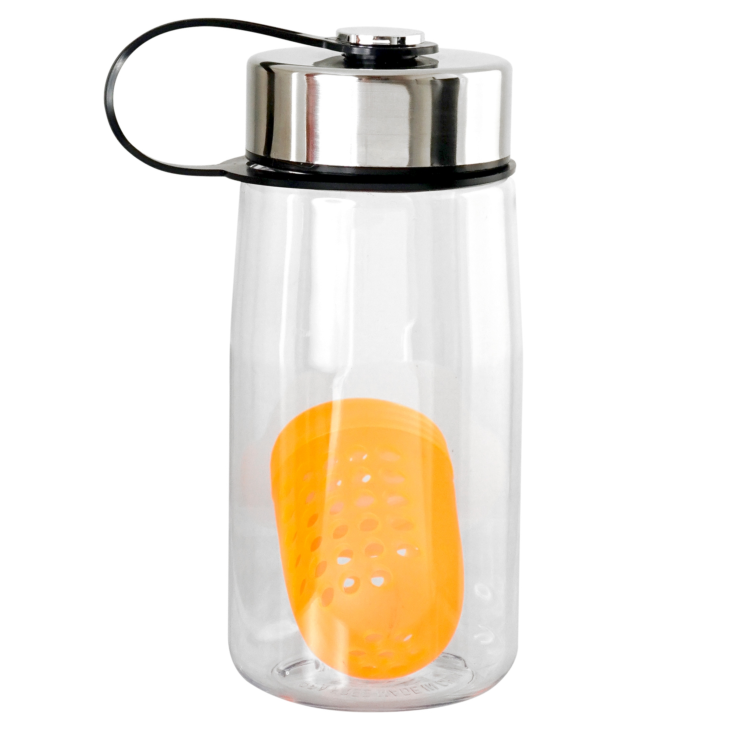 Metal Lanyard Lid 18 oz. Recycled Bottle with Floating Infuser 1