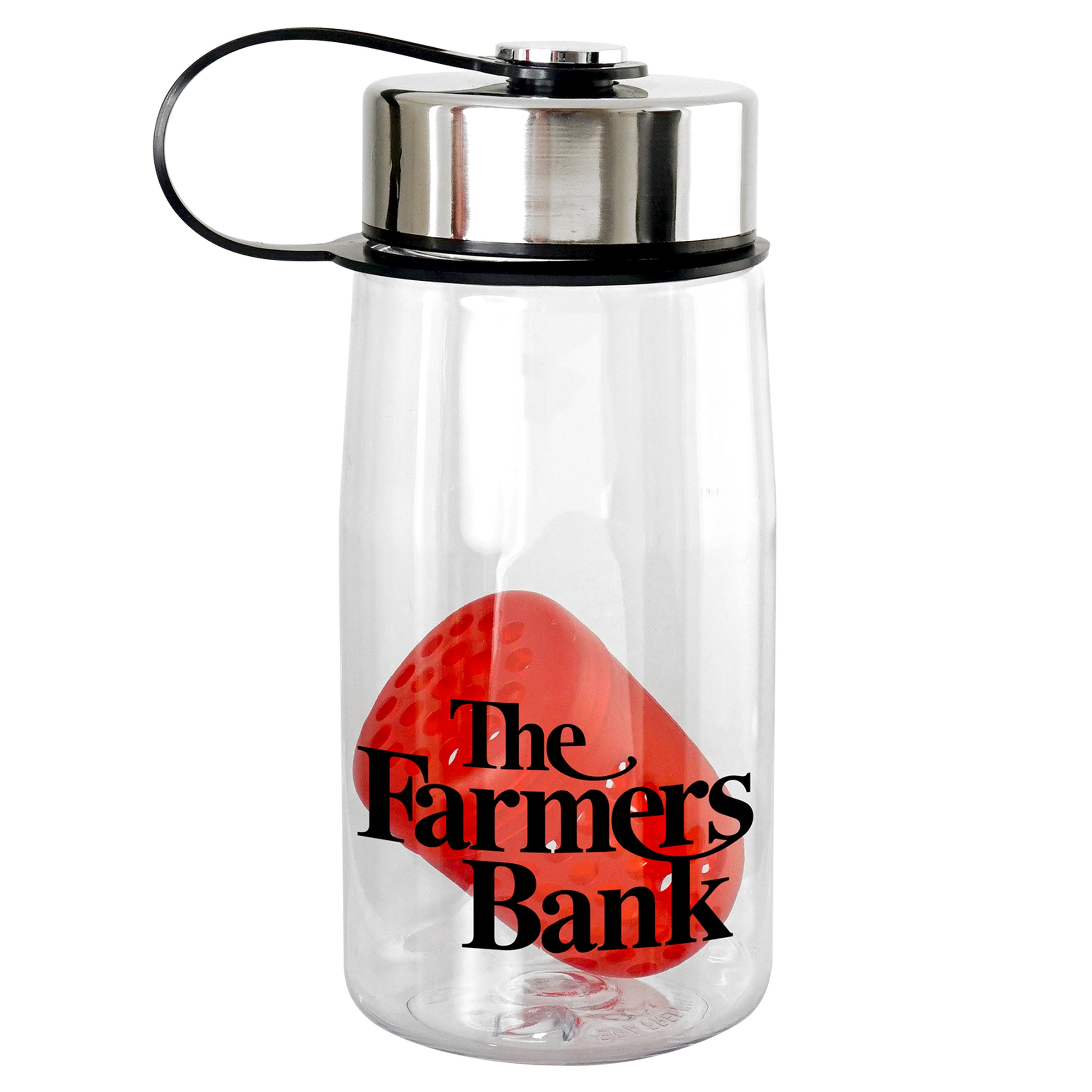 Metal Lanyard Lid 18 oz. Recycled Bottle with Floating Infuser 1