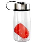 Metal Lanyard Lid 18 oz. Recycled Bottle with Floating Infuser - red Metal Lanyard Lid 18 oz. Recycled Bottle with Floating Infuser - red