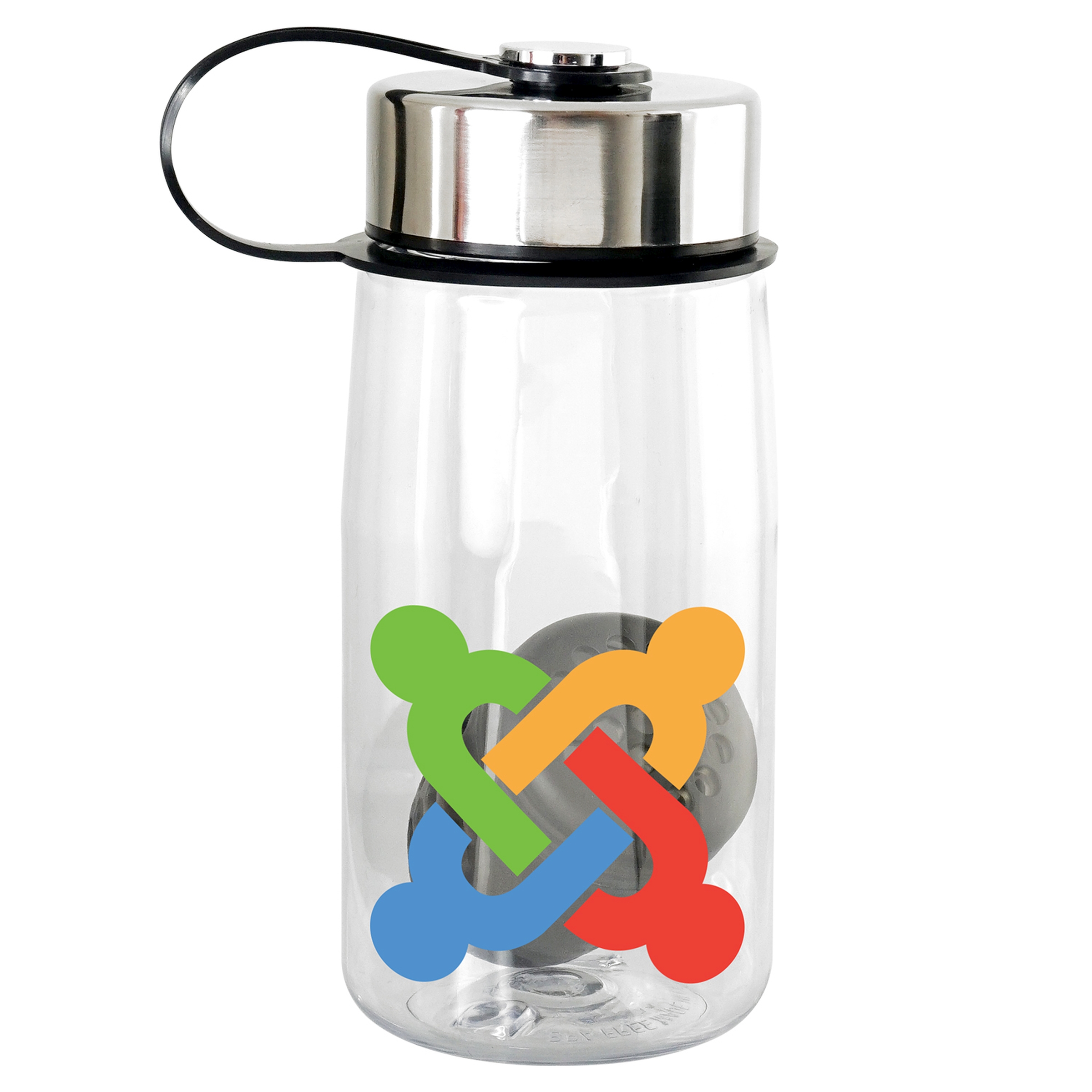 Metal Lanyard Lid 18 oz. Recycled Bottle with Floating Infuser 1