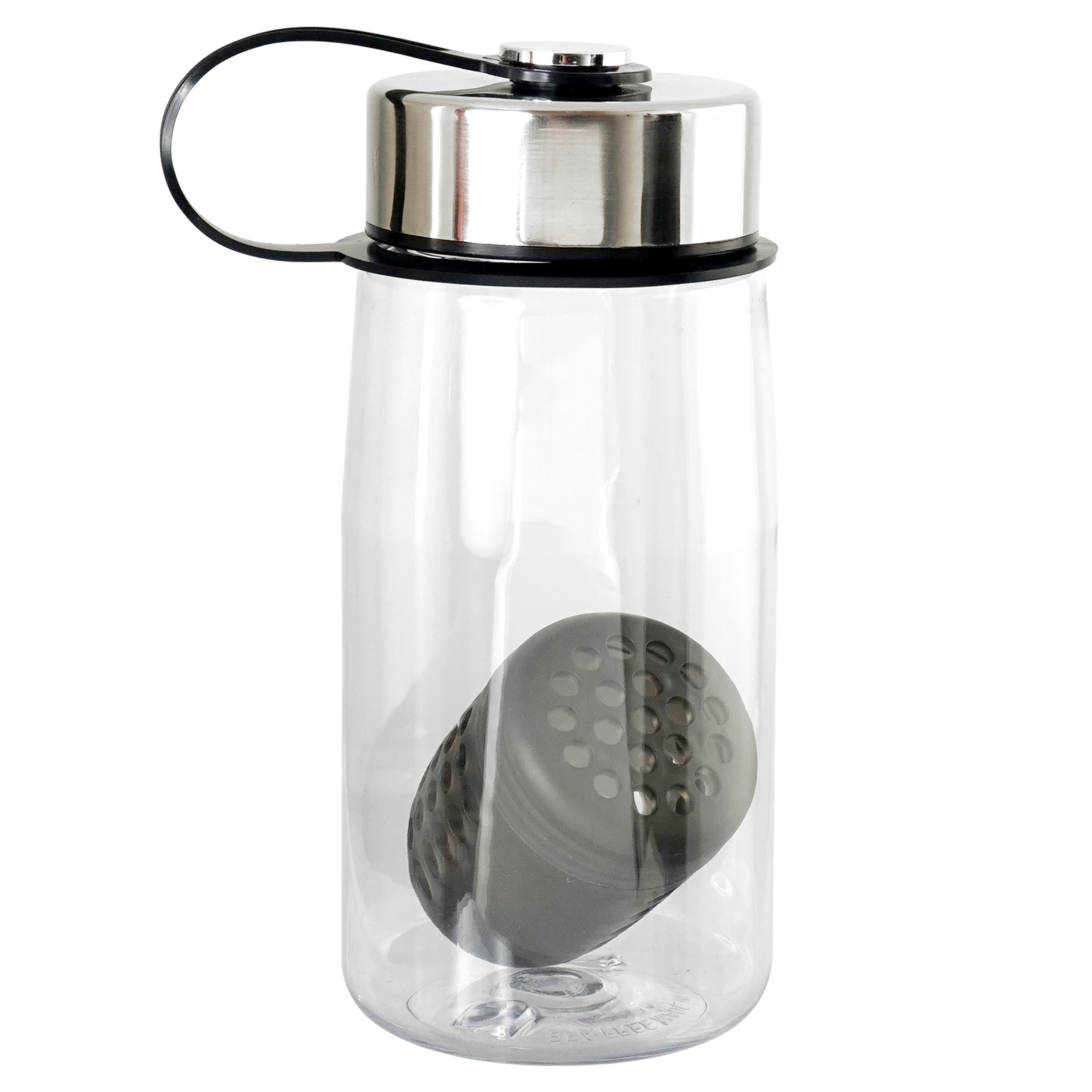 Metal Lanyard Lid 18 oz. Recycled Bottle with Floating Infuser 1