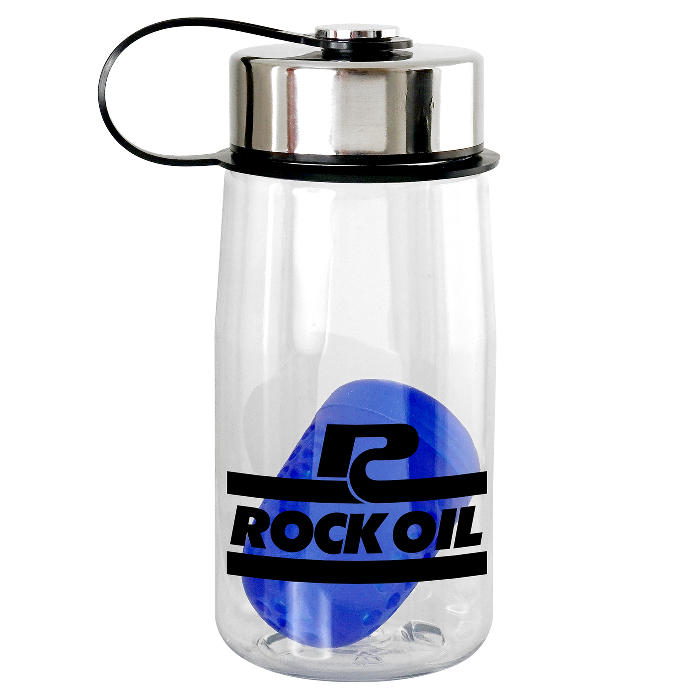 Metal Lanyard Lid 18 oz. Recycled Bottle with Floating Infuser 1