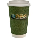 16 oz. Full Color Ridge Paper Cup With Lid - green 16 oz. Full Color Ridge Paper Cup With Lid - green