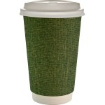 16 oz. Full Color Ridge Paper Cup With Lid - green 16 oz. Full Color Ridge Paper Cup With Lid - green