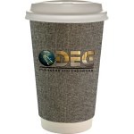 16 oz. Full Color Ridge Paper Cup With Lid - gray 16 oz. Full Color Ridge Paper Cup With Lid - gray