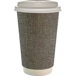 16 oz. Full Color Ridge Paper Cup With Lid - gray 16 oz. Full Color Ridge Paper Cup With Lid - gray