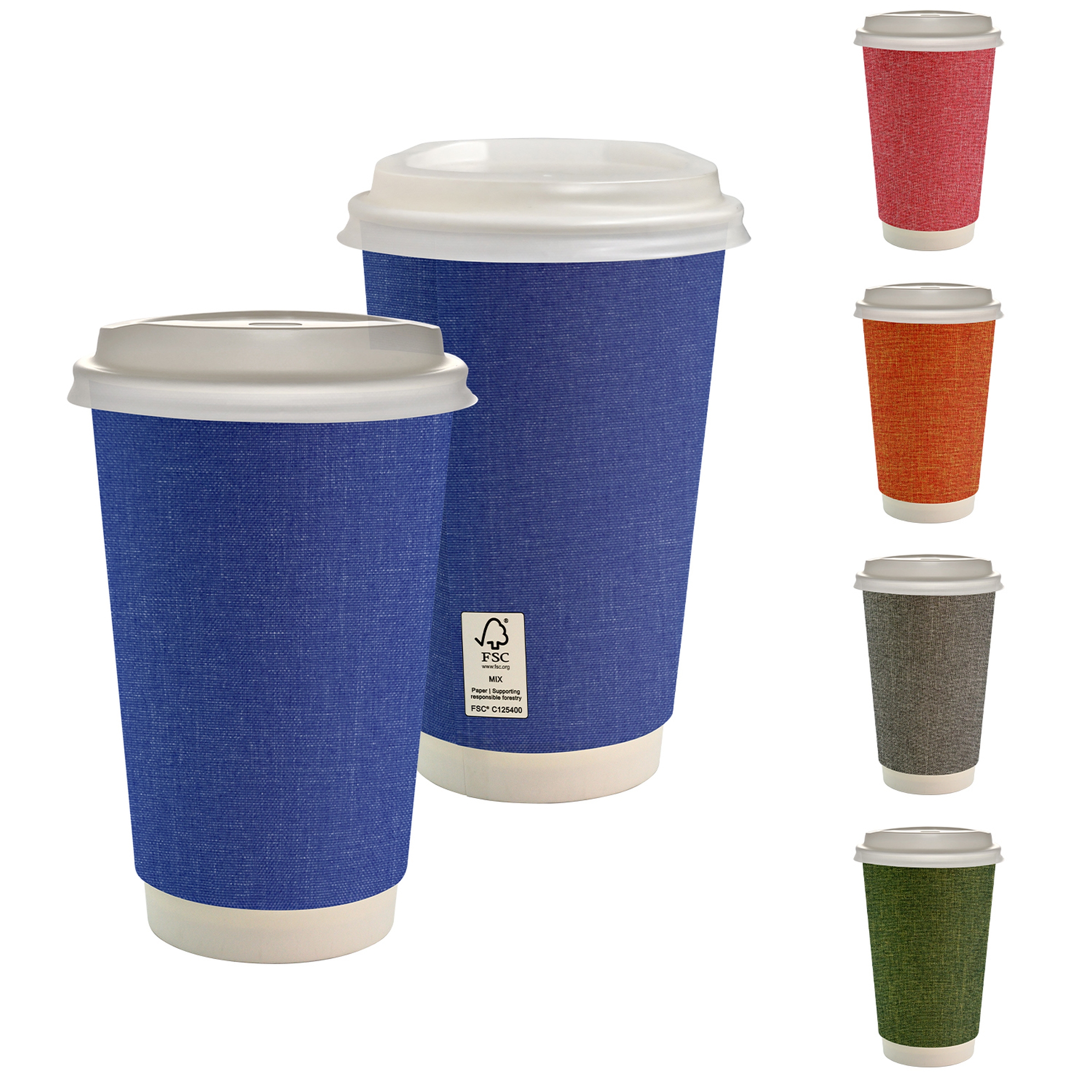 16 oz. Full Color Ridge Paper Cup With Lid 1