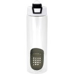 Two Tone Pop Up 24 oz. Recycled Bottle with Floating Infuser - black Two Tone Pop Up 24 oz. Recycled Bottle with Floating Infuser - black