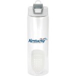 Two Tone Pop Up 24 oz. Recycled Bottle with Floating Infuser - gray Two Tone Pop Up 24 oz. Recycled Bottle with Floating Infuser - gray