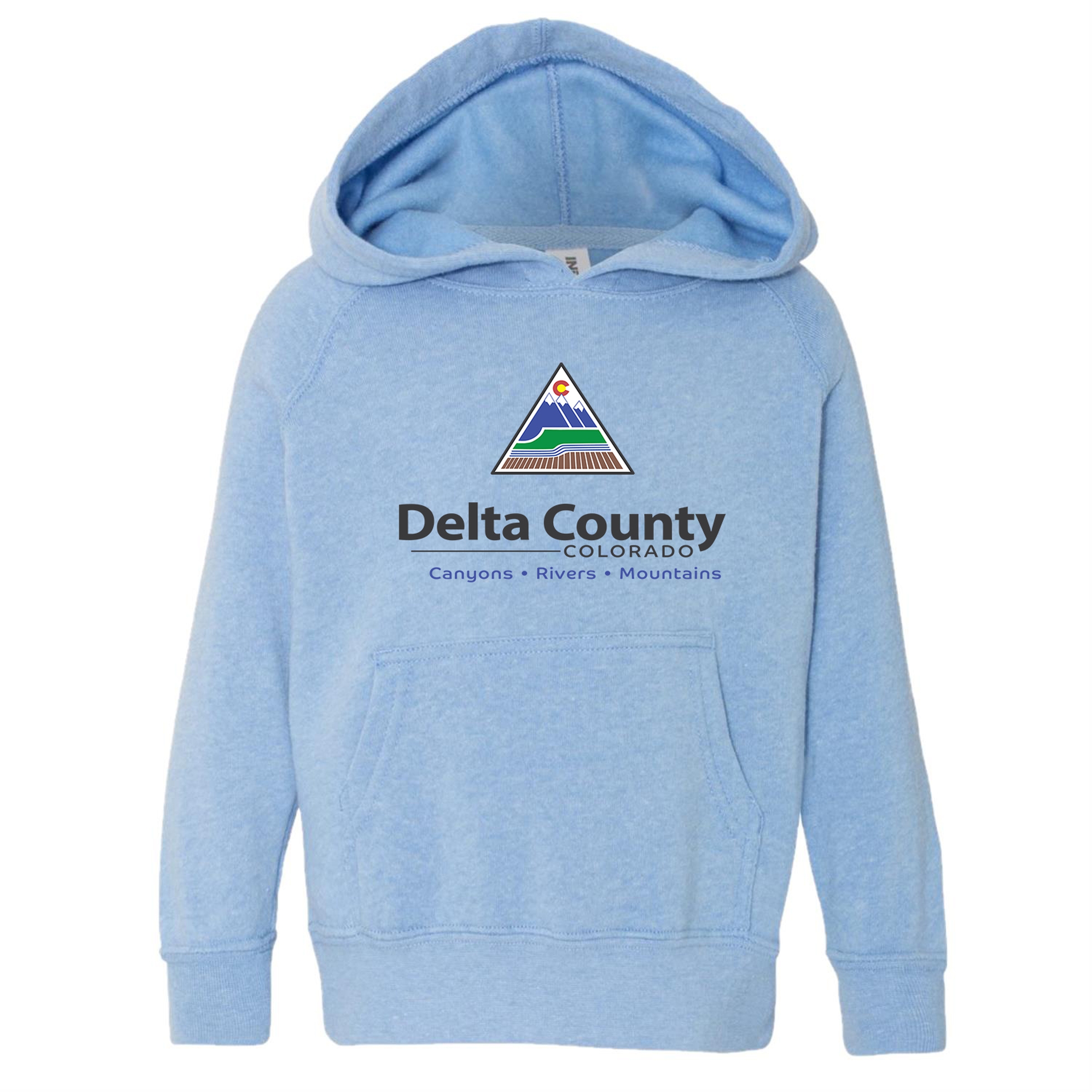 Independent Trading Co. Toddler Lightweight Blend Raglan Hooded Pullover 1