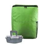 Sporty Recycled Lunch Box Set - Green Sporty Recycled Lunch Box Set - Green