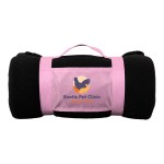 Rolled Up Recycled Blanket - Pink Logo Rolled Up Recycled Blanket - Pink Logo