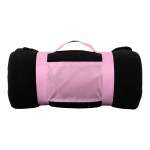 Rolled Up Recycled Blanket - Pink Blank Rolled Up Recycled Blanket - Pink Blank