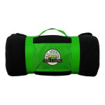 Rolled Up Recycled Blanket - Green Logo Rolled Up Recycled Blanket - Green Logo