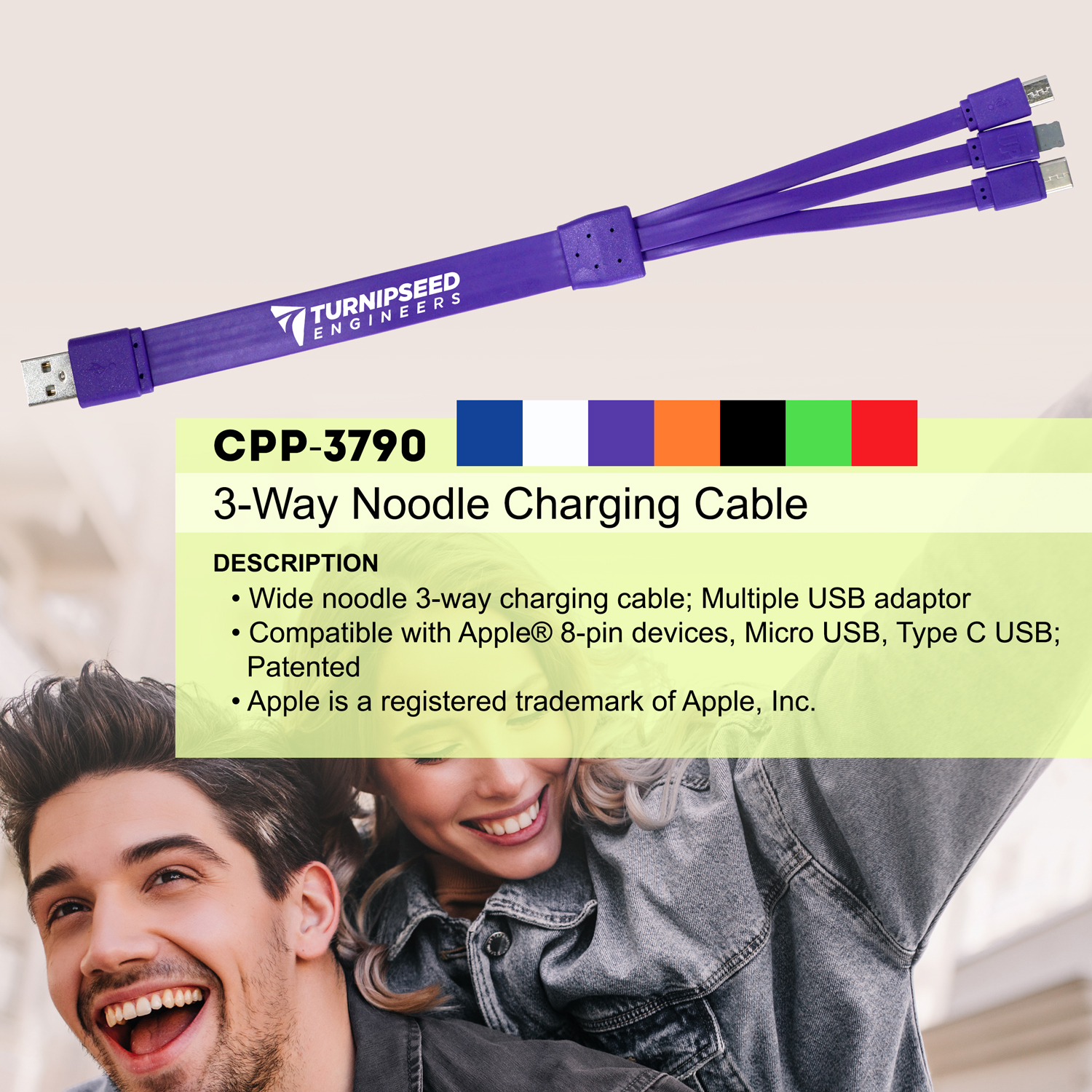 3-Way Noodle Charging Cable 1