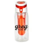 Trendy 25 oz. Recycled Bottle with Infuser - red Trendy 25 oz. Recycled Bottle with Infuser - red