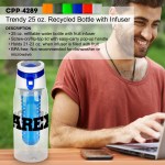 Trendy 25 oz. Recycled Bottle with Infuser - Lifestyle Trendy 25 oz. Recycled Bottle with Infuser - Lifestyle