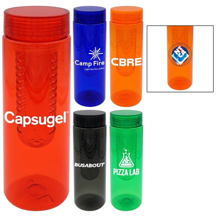 Clear View 24 oz. Colorful Bottle with Infuser 1 Clear View 24 oz. Colorful Bottle with Infuser 1