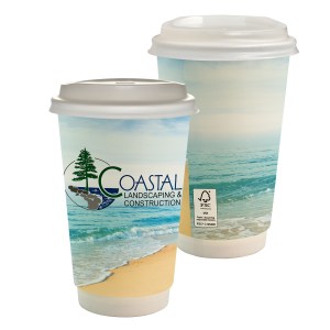 16 oz. Full Color Seaside Paper Cup With Lid 1 16 oz. Full Color Seaside Paper Cup With Lid 1