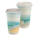 16 oz. Full Color Seaside Paper Cup With Lid 2 16 oz. Full Color Seaside Paper Cup With Lid 2
