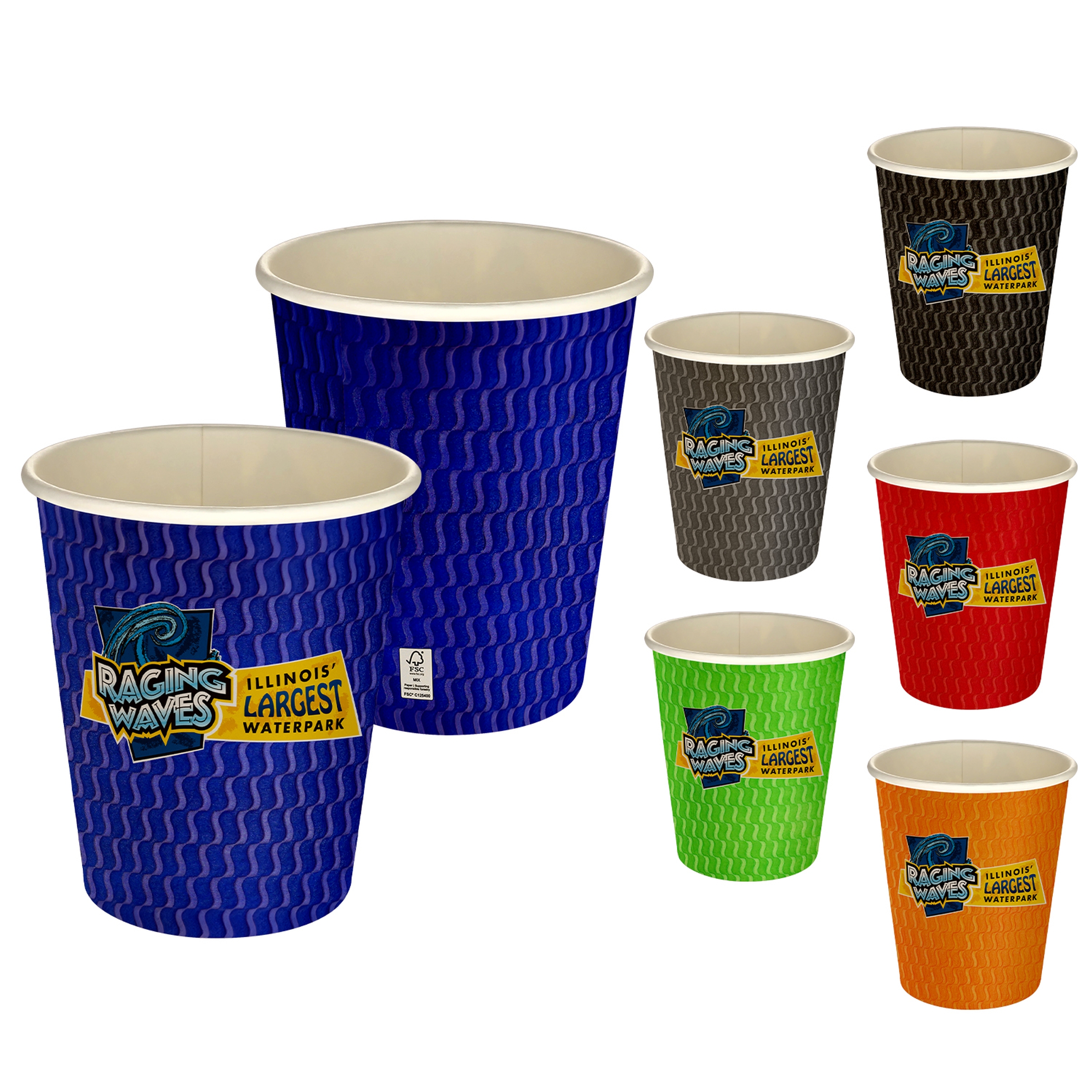 5 oz Full Color Wave Paper Cup 1