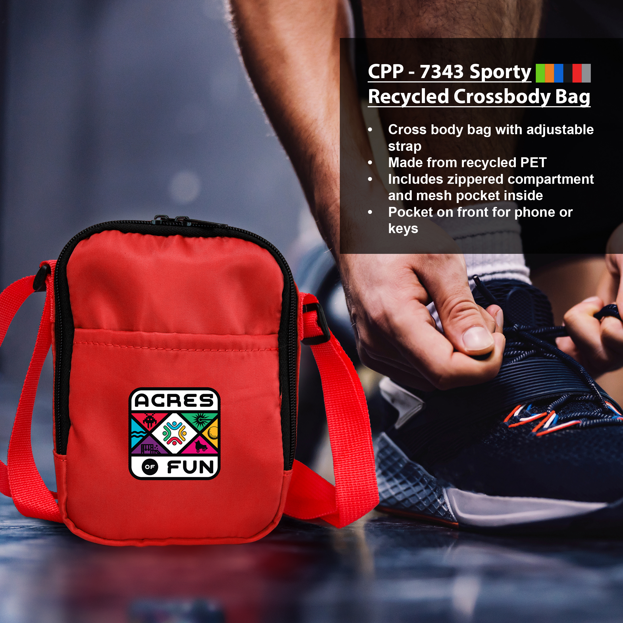 Sporty Recycled Crossbody Bag 1