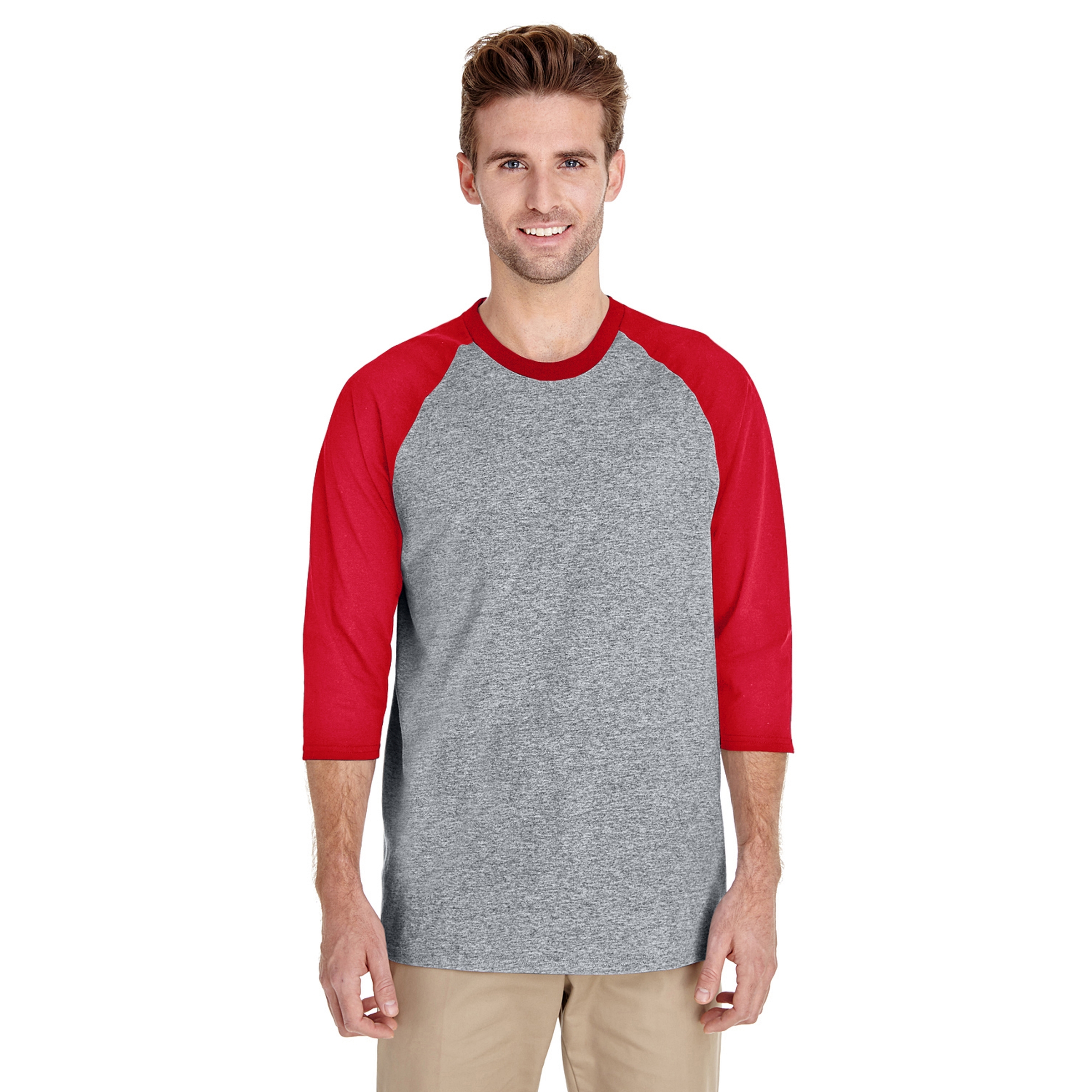 Gildan® Heavy Cotton™ Raglan Three-Quarter Sleeve T-Shirt 1