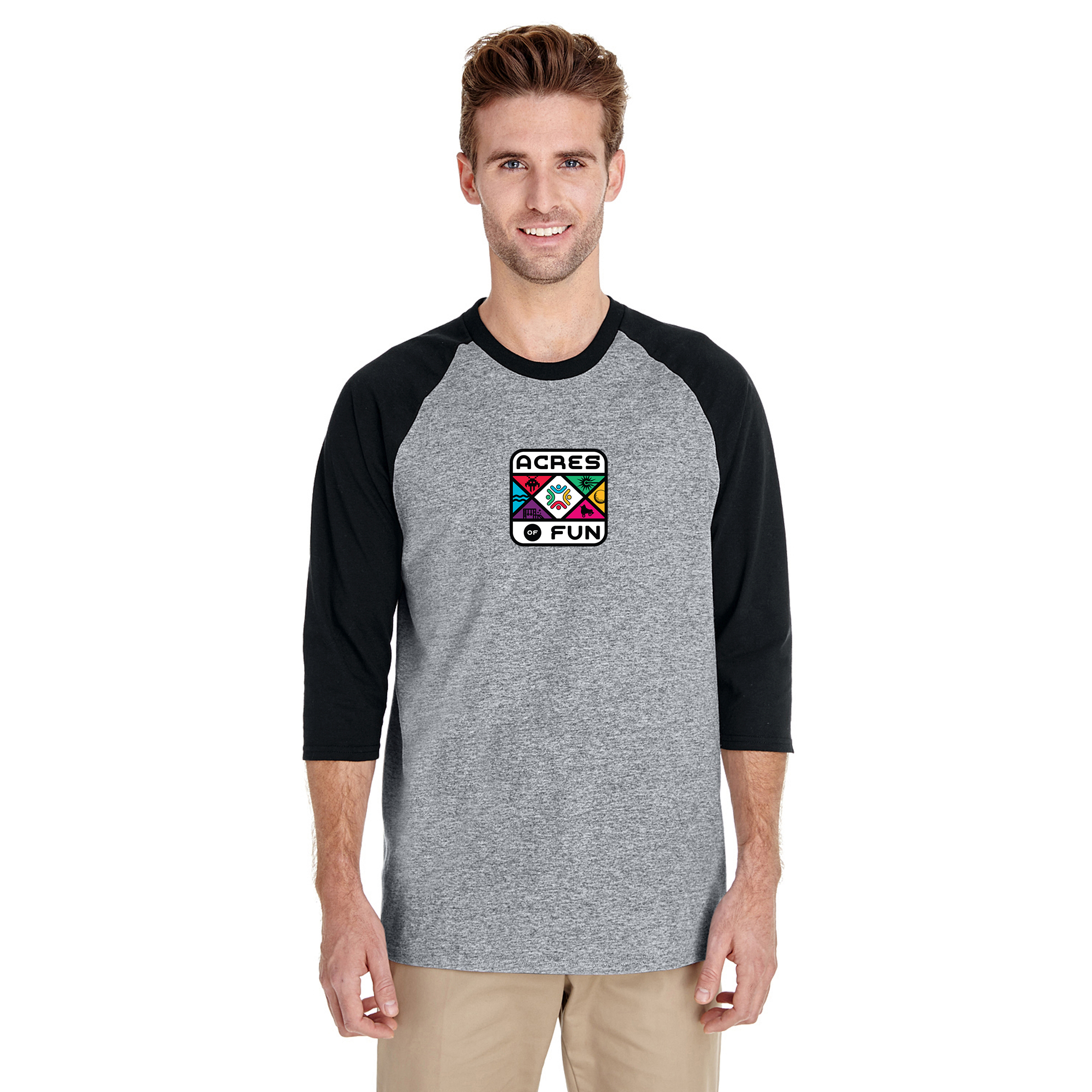 Gildan® Heavy Cotton™ Raglan Three-Quarter Sleeve T-Shirt 1