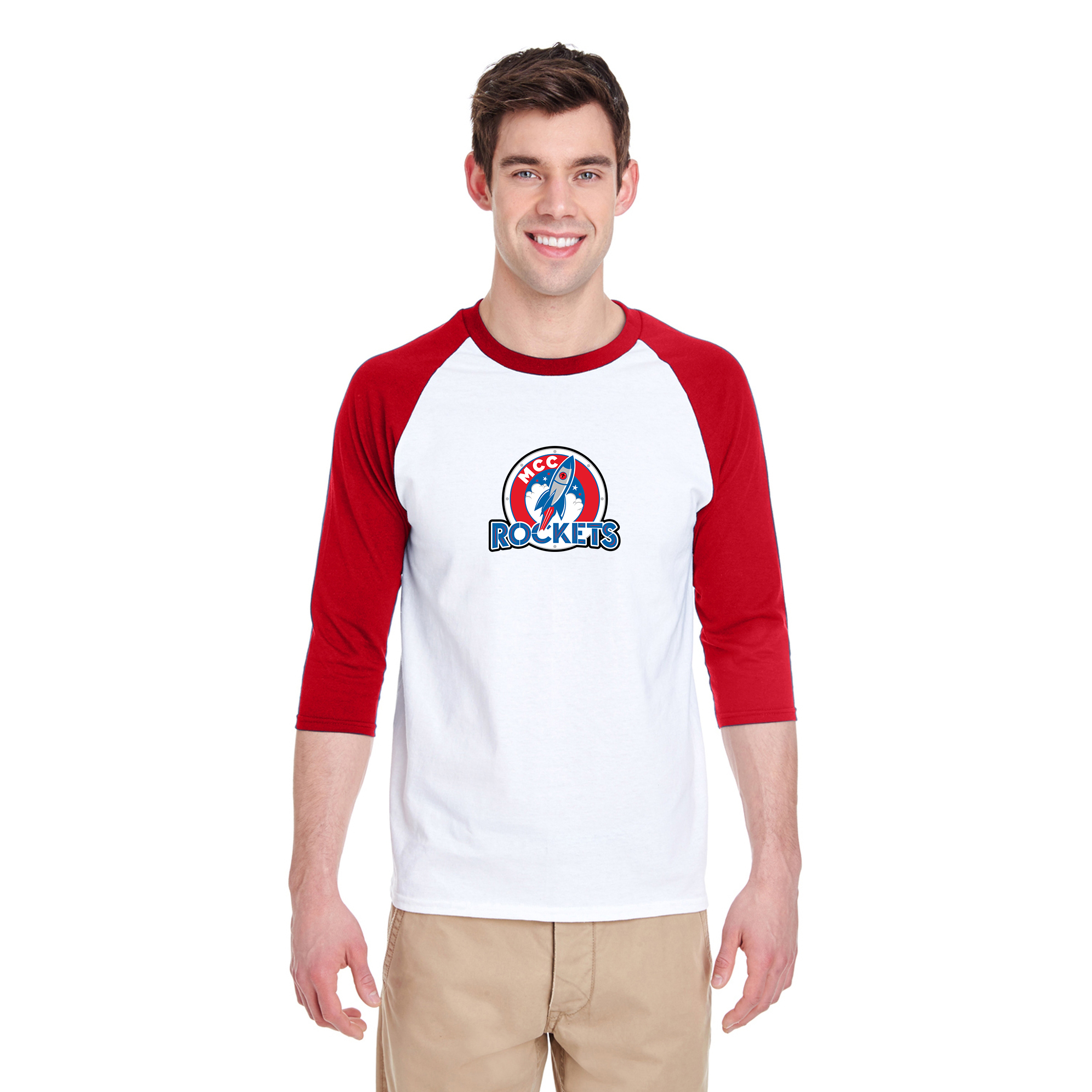 Gildan® Heavy Cotton™ Raglan Three-Quarter Sleeve T-Shirt 1