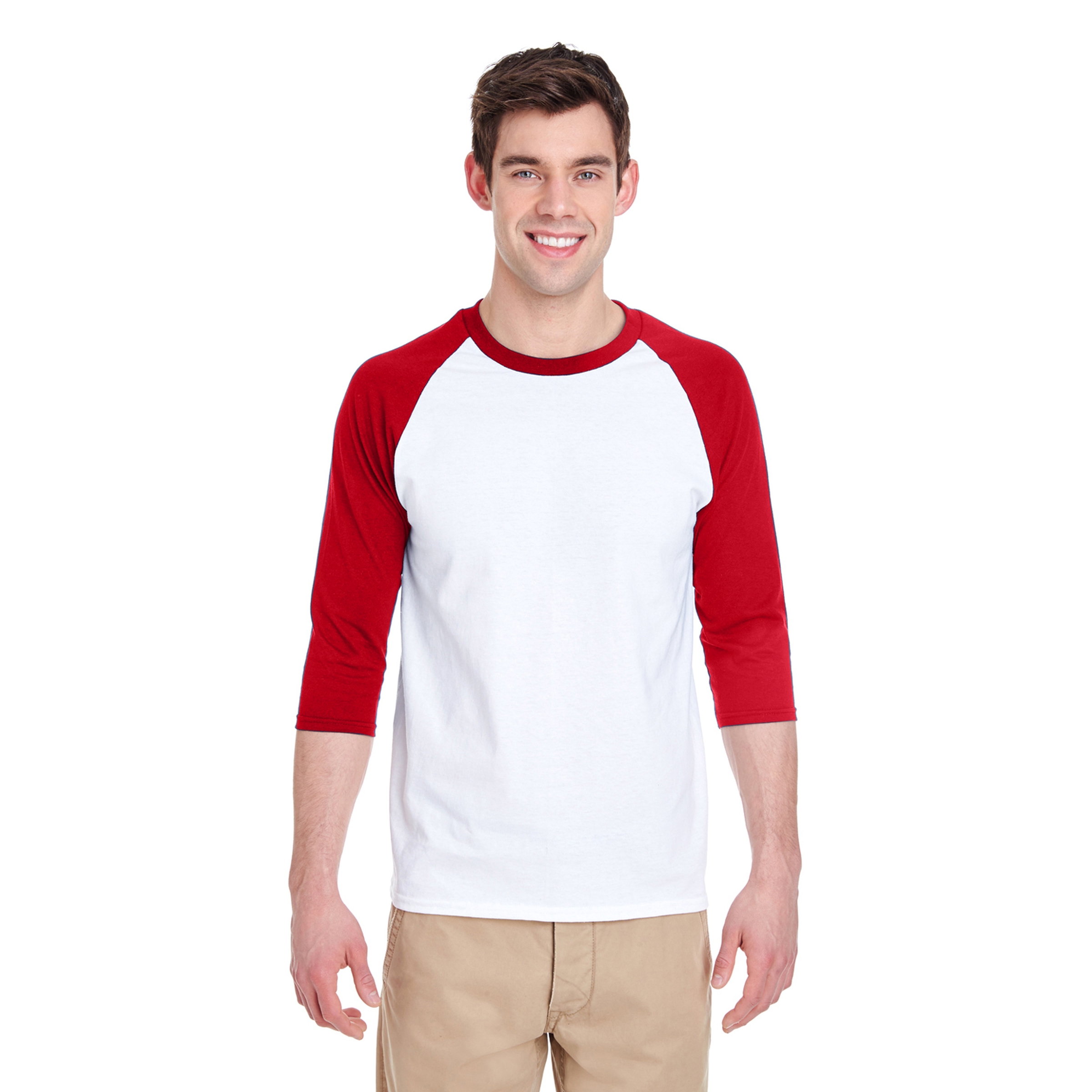 Gildan® Heavy Cotton™ Raglan Three-Quarter Sleeve T-Shirt 1