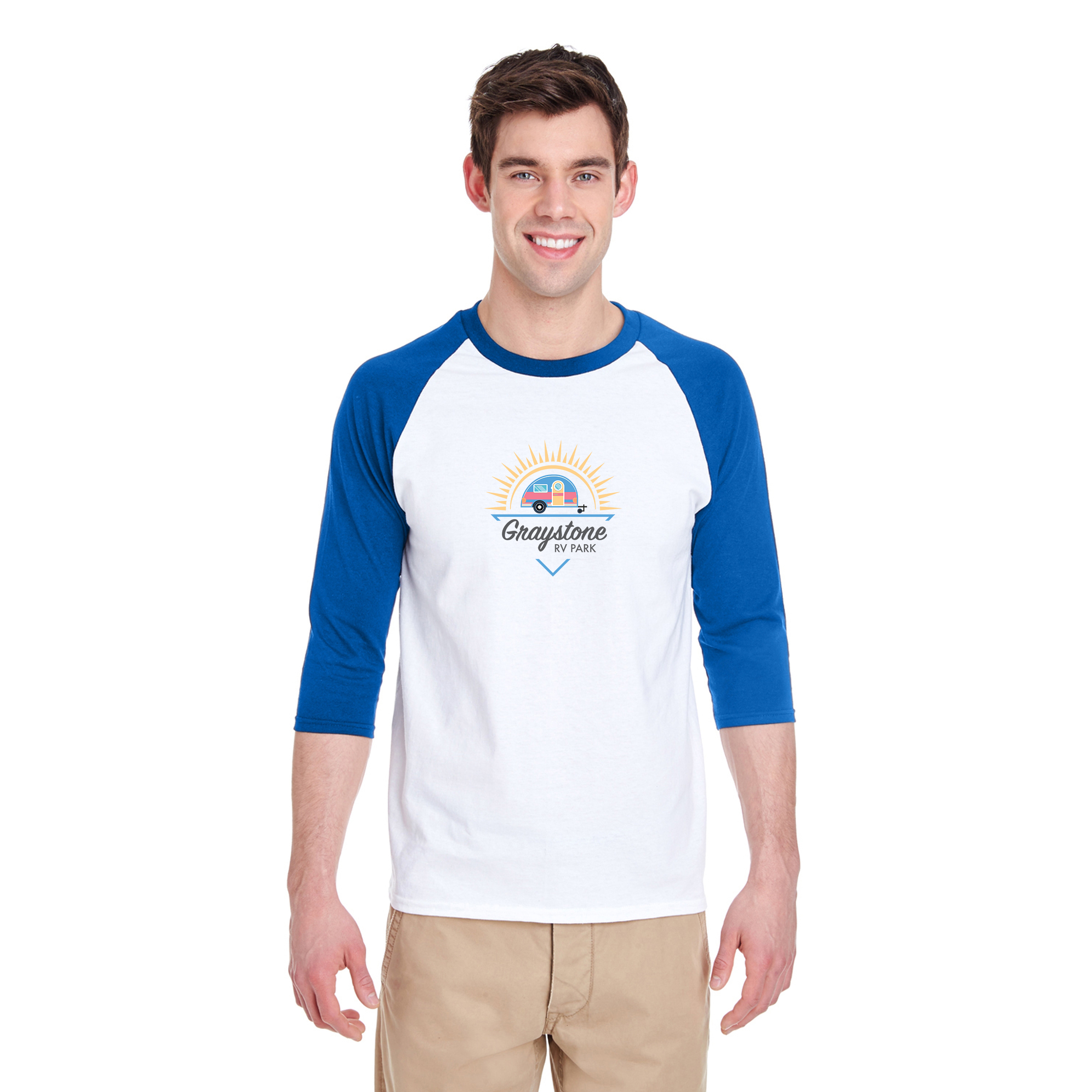Gildan® Heavy Cotton™ Raglan Three-Quarter Sleeve T-Shirt 1