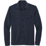 Mercer+Mettle™ Double-Knit Snap Front Emblem Jacket - Night Navy Mercer+Mettle™ Double-Knit Snap Front Emblem Jacket - Night Navy