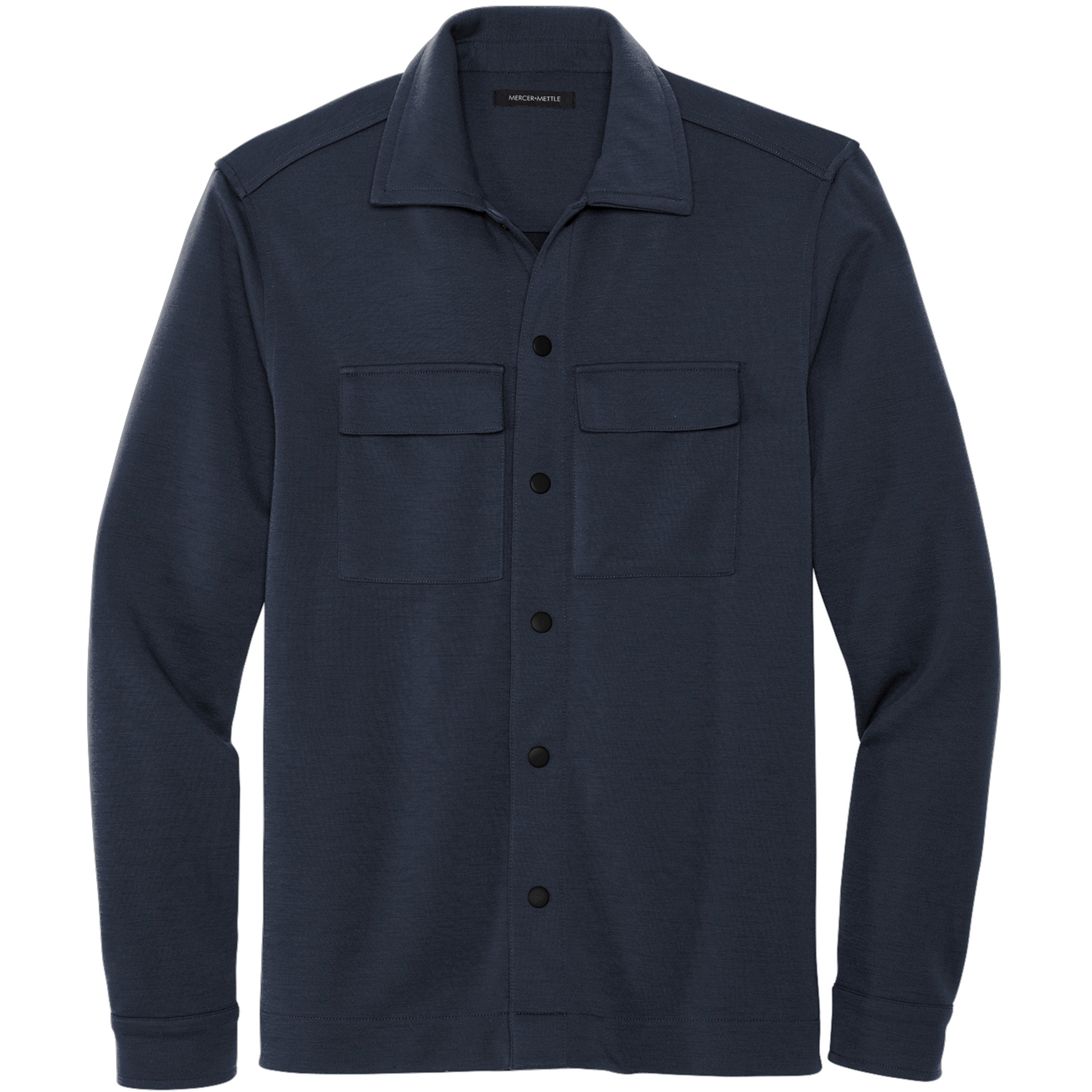 Mercer+Mettle™ Double-Knit Snap Front Emblem Jacket 1